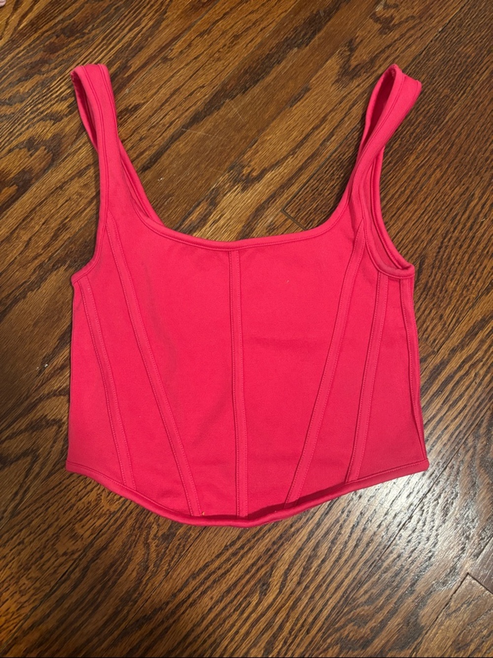 Suzette Collection Junior Girls Hot Pink Structured Crop Tank Size XS/S